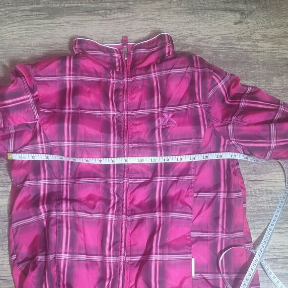 ZeroXposur Girls Pink Reversible Full Zip Plaid Fleece Jacket Size Large - Picture 5 of 10